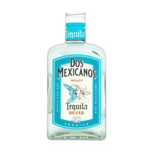 Dos Mexicanos Silver Tequila 70 cl (square bottle) bottle
